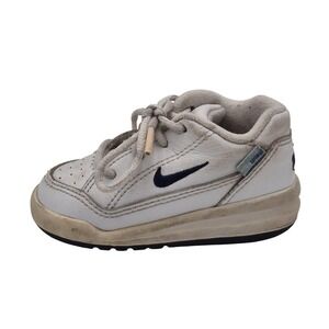 Vintage Nike Play Shoes Toddler‎ Boys Size 4C White Leather Low Top 850256-141